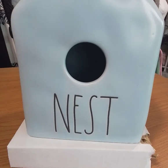 Rae Dunn Blue NEST Birdhouse NEW - Picture 8 of 8